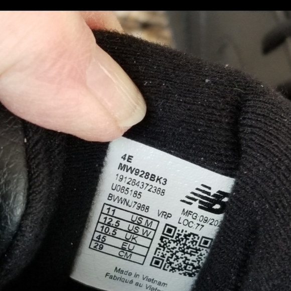 New Balance BLACK UNISEX Work Shoes (M8.5D /W10D) Durable Walking Sneakers - Picture 8 of 10